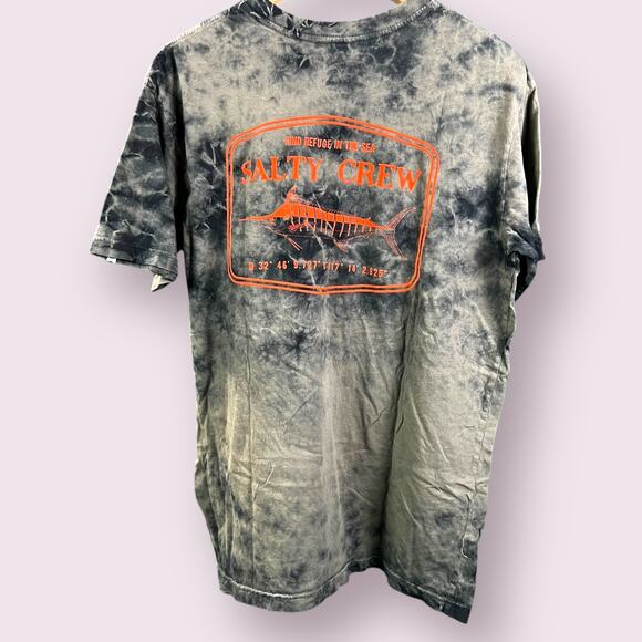 Men's SALTY CREW Tie-Dye Logo T-Shirt Size Medium Premium Cotton - Picture 5 of 5